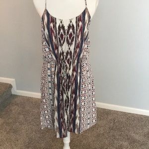 Tribal print drawstring dress